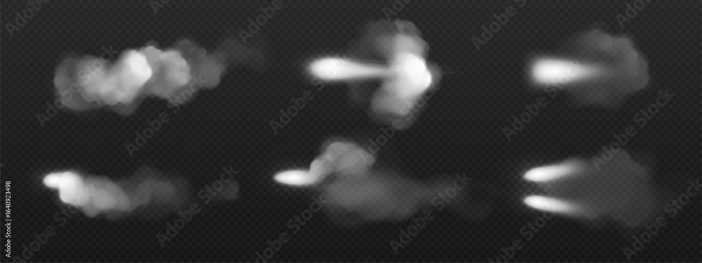 Poster fire gun blast effects with smoke and muzzle flashes for action game development and animation proje