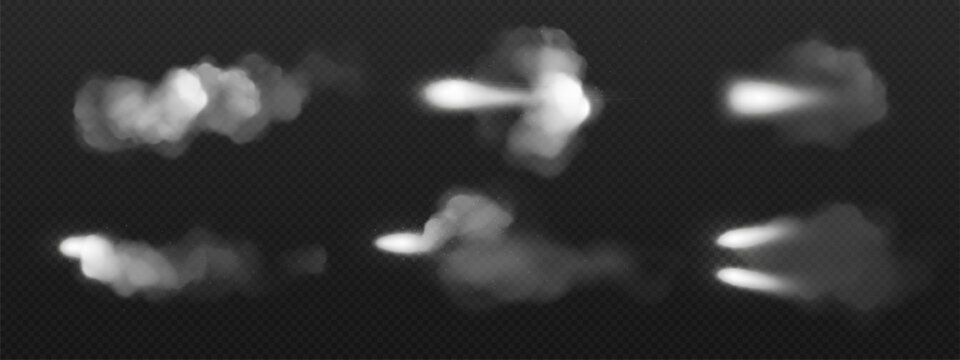 Fire gun blast effects with smoke and muzzle flashes for action game development and animation projects. White hot sparks shoot horizontally with motion blur. Military weapon discharge visual elements