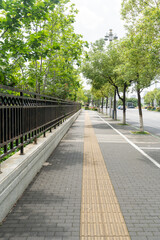 walkway in the modern city