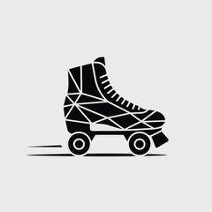 Dynamic roller skate design with geometric patterns offers a retro yet modern aesthetic perfect for active lifestyle branding and creative projects evoking fun and motion
