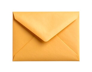 Close-up of a light orange envelope.