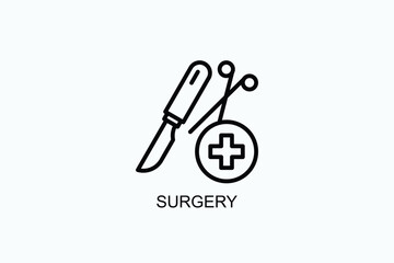 Surgery Icon Or Logo Isolated Vector Illustration
