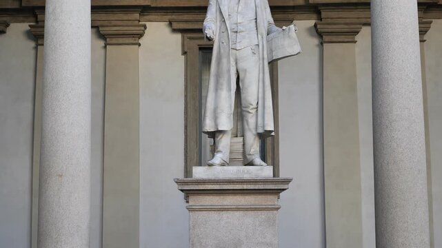 Statue of Gabrio Piola Daverio, italian mathematical and physicist