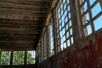 Abandoned building with broken windows in Croatia showcasing rustic charm from a bygone era