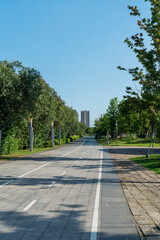 walkway in the modern city