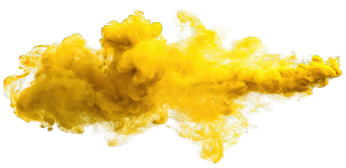 Abstract yellow ink splatter