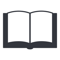 Vector Black Icon - Open Blank Book