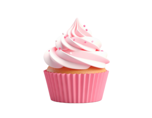 cupcake with pink frosting