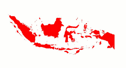 A patriotic illustration of Indonesia's National Monument in Jakarta, with the red and white flag waving proudly. A symbol of independence and national pride.