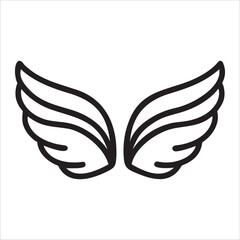 Black Wings Silhouette Vector &ndash; Ideal for Logos, Emblems & Heraldry