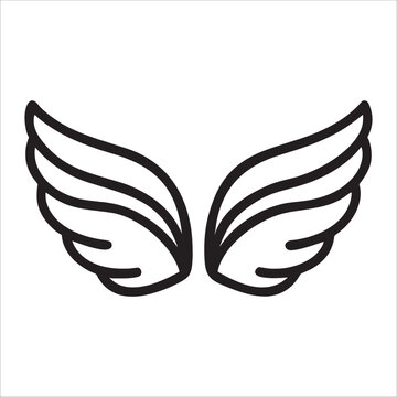 Black Wings Silhouette Vector &ndash; Ideal for Logos, Emblems & Heraldry