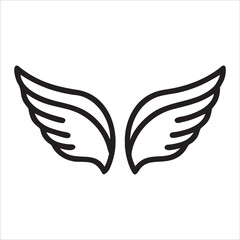 Black Wings Silhouette Vector &ndash; Ideal for Logos, Emblems & Heraldry