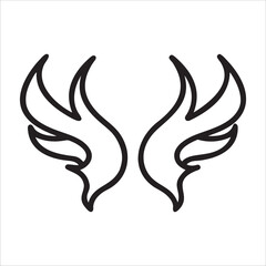 Black Wings Silhouette Vector &ndash; Ideal for Logos, Emblems & Heraldry