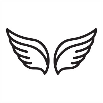 Black Wings Silhouette Vector &ndash; Ideal for Logos, Emblems & Heraldry