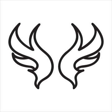 Black Wings Silhouette Vector &ndash; Ideal for Logos, Emblems & Heraldry
