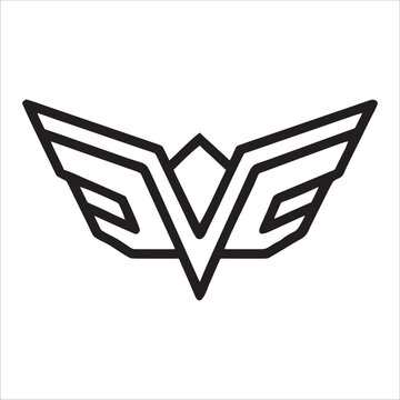 Black Wings Silhouette Vector &ndash; Ideal for Logos, Emblems & Heraldry
