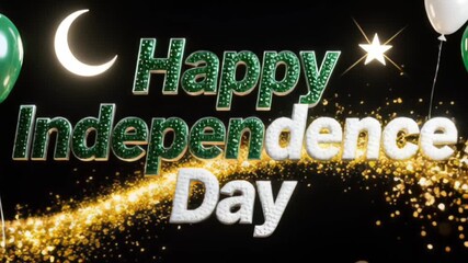 Luxurious Green and White Independence Day Celebration Background,Golden Glitter Pakistan Independence Day Stock Illustration,generative ai - Powered by Adobe