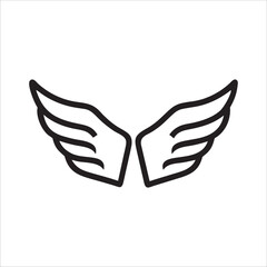 Black Wings Silhouette Vector &ndash; Ideal for Logos, Emblems & Heraldry