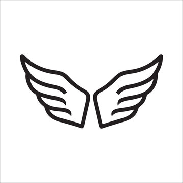 Black Wings Silhouette Vector &ndash; Ideal for Logos, Emblems & Heraldry