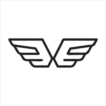 Black Wings Silhouette Vector &ndash; Ideal for Logos, Emblems & Heraldry