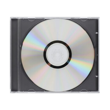 Blank cd in a jewel case, isolated on transparent background