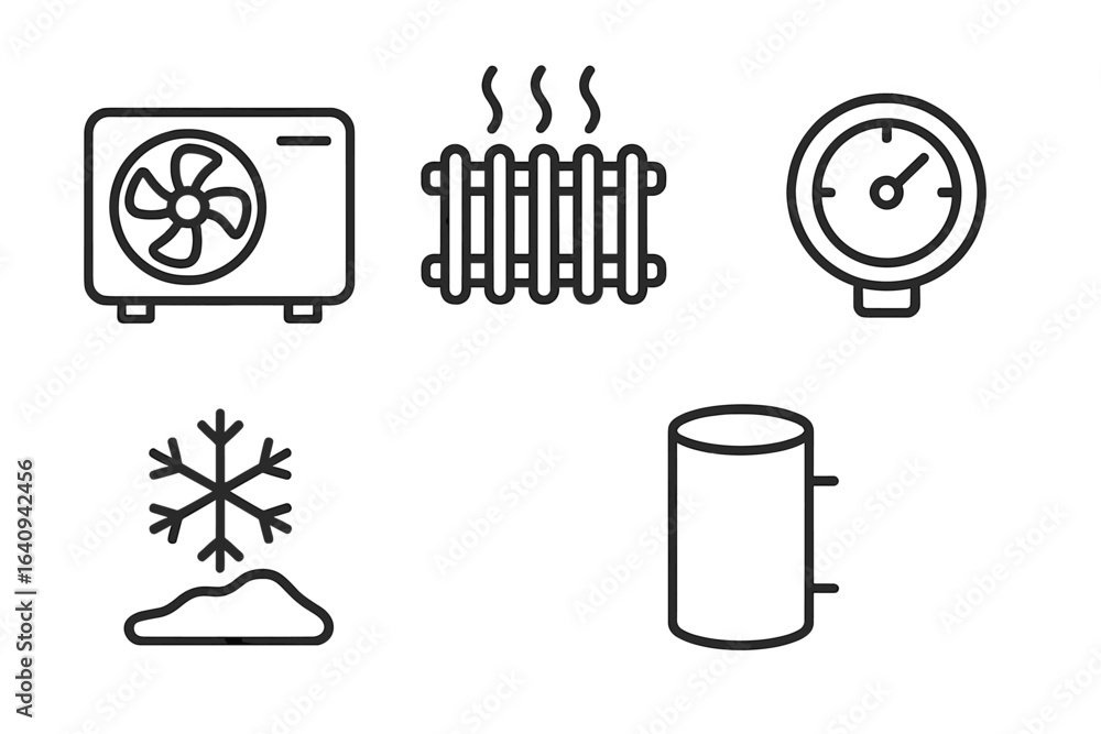 Poster understanding the components of heating and cooling systems in residential environments