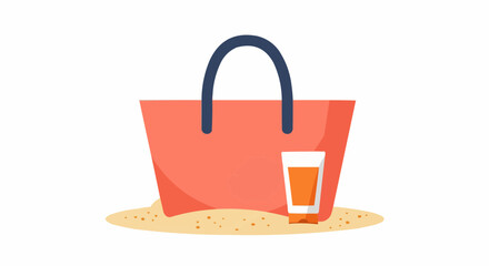 A stylish beach bag filled with sunscreen. 