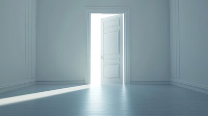 Open door bright light interior