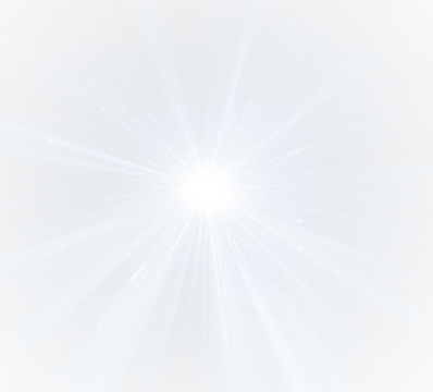 Blue starburst with radiant summer sunlight glow