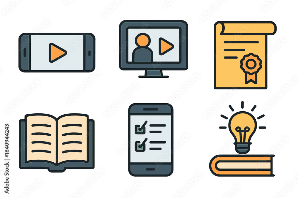 Poster digital learning tools enhance online education with interactive elements and diverse resources for 