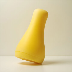 Classic yellow pencil eraser isolated