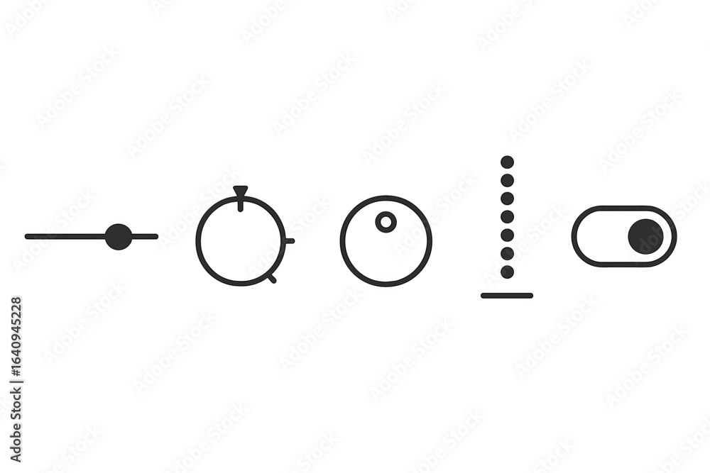 Aufkleber modern minimalist icons representing various functions designed for user interfaces and applications