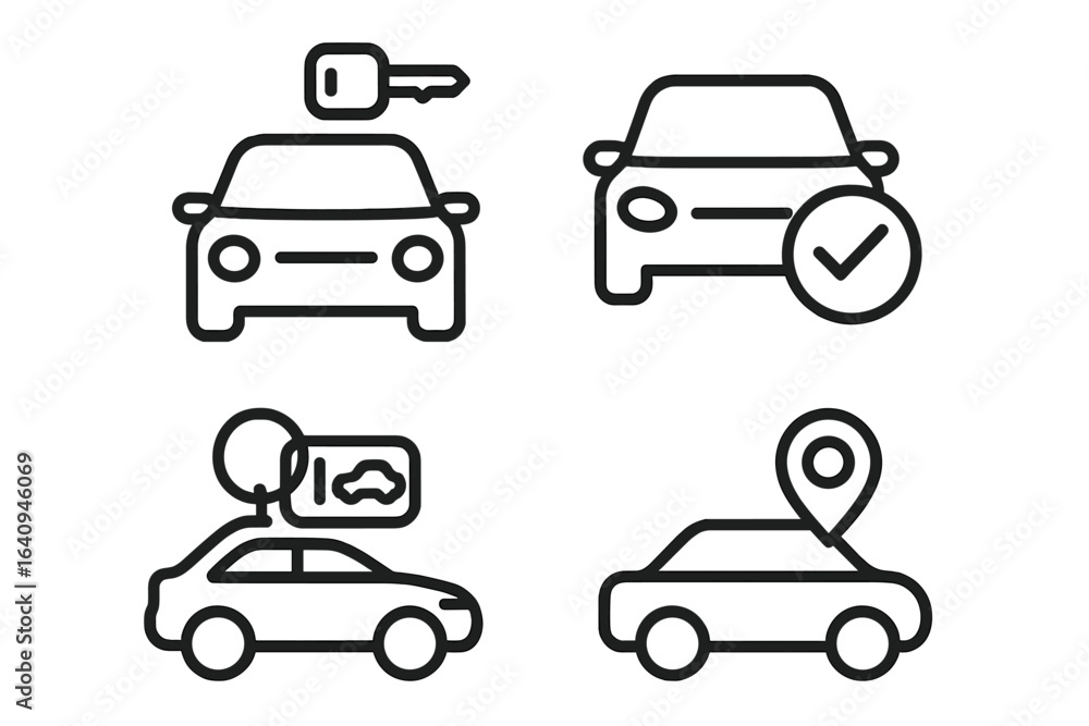 Aufkleber car services and functionalities including key management and tracking features for vehicle security