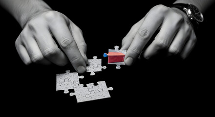 Naklejka premium Connecting Global Trade: Assembling Logistics for Worldwide Shipping and Business Growth