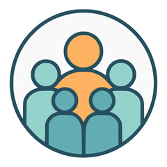 group community avatar profile flat color vector illustration template design