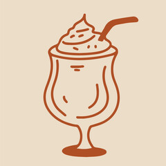 Icons Coffee Cappuccino Line art	