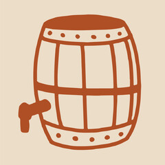 Wine. Winemaking Serving A glass and wine. People drink wine. Pleasure from life. Line art