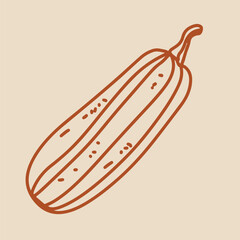 Restaurant. Abstract drawing vegetables. Sketch, ink, line art, vector	