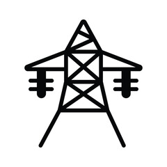 Here is a glyph style icon of electric pole
