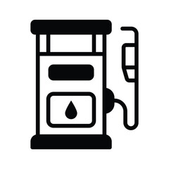 Grab this premium glyph style icon showing gas station