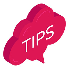 A creative design icon of tips