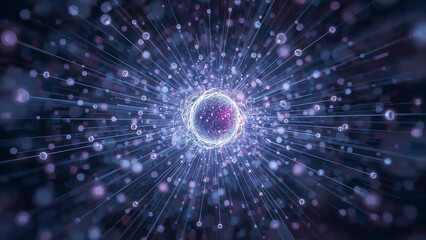 Electron fluctuations in a carbon atom.