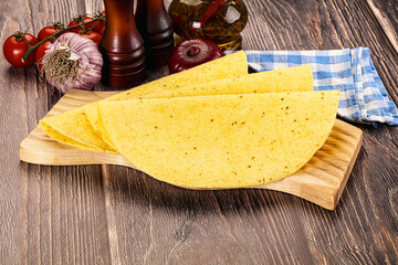 Mexican tortilla for burrito wrap
