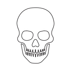 skull line icon