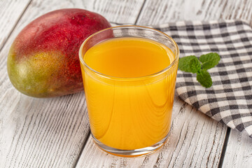 Sweet cold tropical mango juice