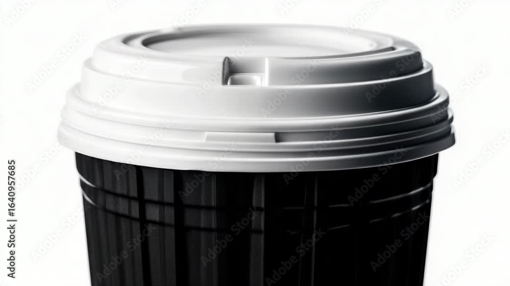 Poster close-up shot of a plastic container with a lid, suitable for use in illustrations about everyday ob