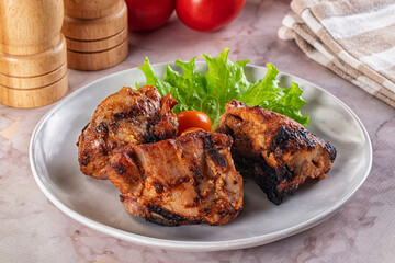 Hot Grilled chicken thigh barbecues