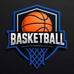 Basketball Club Logo and Emblem Design with Ball and Sport Badge