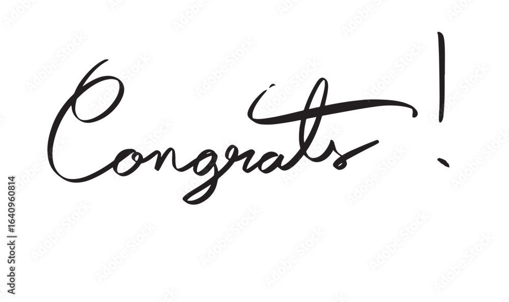 Poster congrats text font black color calligraphy hand written lettering script object congrats congratulat