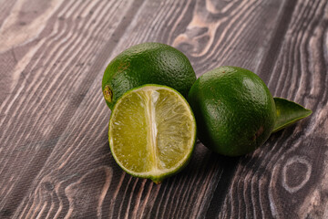 Ripe green sour lime citrus